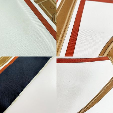  Burberrys バーバリーズ ベルト柄 シルクスカーフ レディース