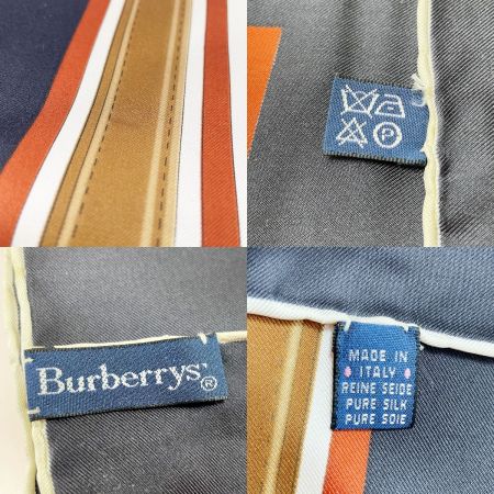  Burberrys バーバリーズ ベルト柄 シルクスカーフ レディース