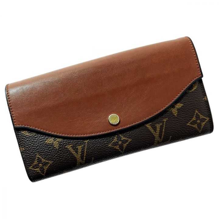 LOUIS VUITTON ルイヴィトン ポルトフォイユ・サラ テュイルリー M64098 モノグラム マロン 長財布 レディース  ゴールド金具｜中古｜なんでもリサイクルビッグバン