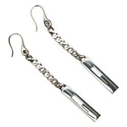 ☆☆ GUCCI グッチ Gモチーフ シルバー ピアス SILVER925 プレート レディース アクセサリー 箱・布袋有 Bランク