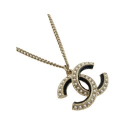 ☆☆ CHANEL シャネル ココマーク フェイクパール ネックレス A19S ゴールド GP Bランク