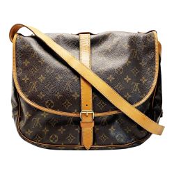 ☆☆ LOUIS VUITTON ルイヴィトン モノグラム ソミュール35 M42254 ブラウン ショルダーバッグ レディース ゴールド金具 Cランク