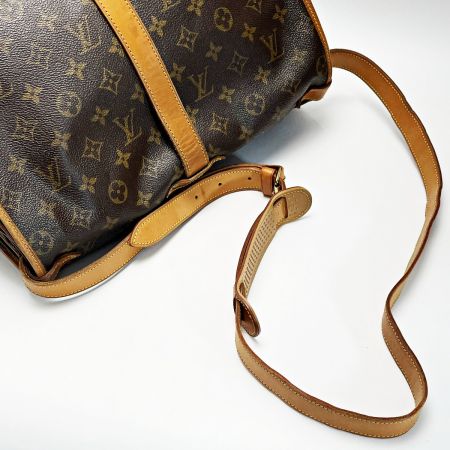  LOUIS VUITTON ルイヴィトン モノグラム ソミュール35 M42254 ブラウン ショルダーバッグ レディース ゴールド金具