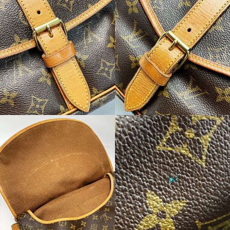  LOUIS VUITTON ルイヴィトン モノグラム ソミュール35 M42254 ブラウン ショルダーバッグ レディース ゴールド金具