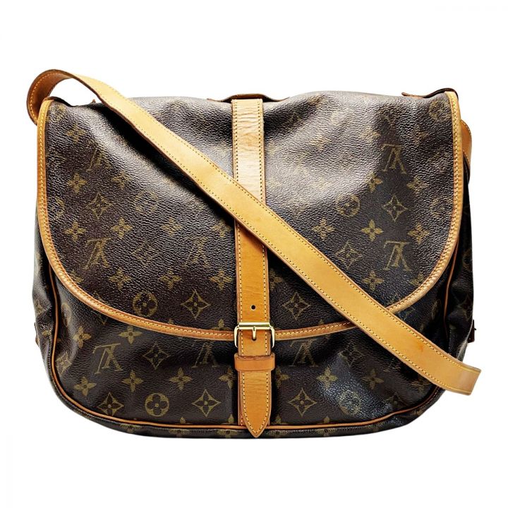 LOUIS VUITTON ルイヴィトン モノグラム ソミュール35 M42254 ブラウン ショルダーバッグ レディース  ゴールド金具｜中古｜なんでもリサイクルビッグバン