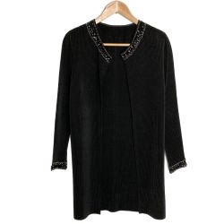 ☆☆ SPECCHIO スペッチオ プリーツカーディガン サイズ 40 レディース 411-463 ブラック Bランク