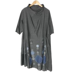 ☆☆ jiu 慈雨 ワンピース サイズ 40 レディース 09122179 グレー×ブルー Bランク