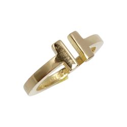 ☆☆ Tiffany & Co. ティファニー Tスクエア リング K18YG イエローゴールド 18号 指輪 Bランク