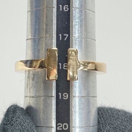  Tiffany & Co. ティファニー Tスクエア リング K18YG イエローゴールド 18号 指輪