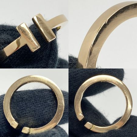  Tiffany & Co. ティファニー Tスクエア リング K18YG イエローゴールド 18号 指輪