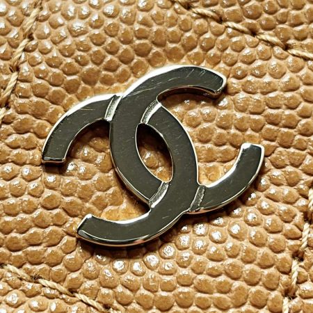  CHANEL シャネル クラシック ブラウン ジップコインパース キャビアスキン レディース ゴールド金具
