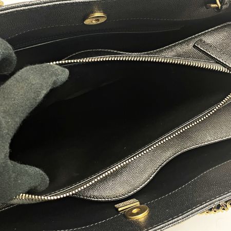  CHANEL シャネル マトラッセ AS3634 ブラック チェーントートバッグ キャビアスキン レディース ゴールド金具
