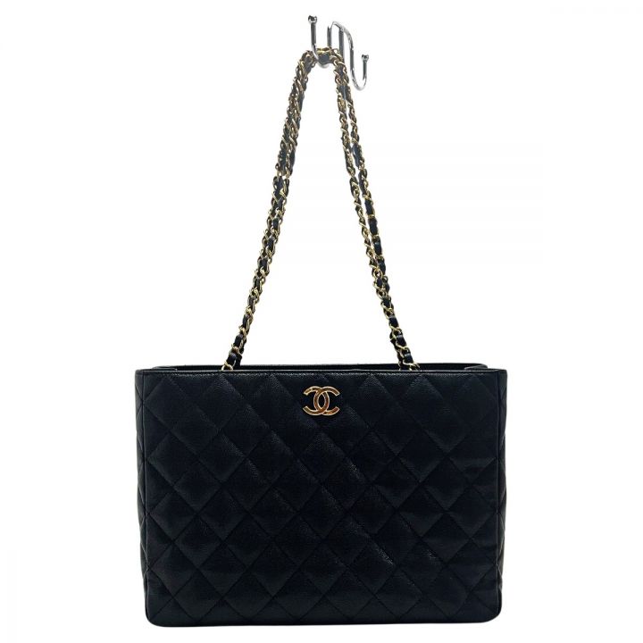 CHANEL シャネル マトラッセ AS3634 ブラック チェーントートバッグ キャビアスキン レディース  ゴールド金具｜中古｜なんでもリサイクルビッグバン