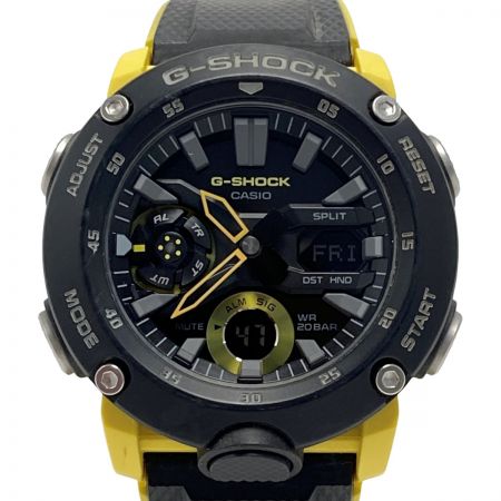  CASIO カシオ G-SHOCK アナデジ GA-2000-1A9JF ブラック×イエロー クォーツ メンズ 腕時計