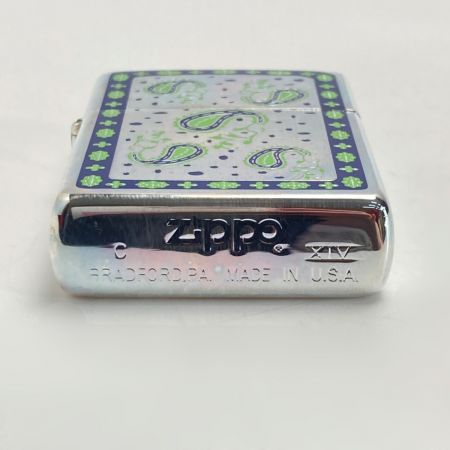  ZIPPO ジッポー ライター 1998年製 200ペイズリーGR 箱有 200PAISLEY