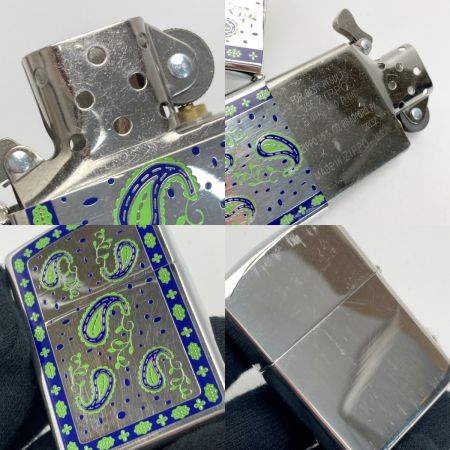  ZIPPO ジッポー ライター 1998年製 200ペイズリーGR 箱有 200PAISLEY