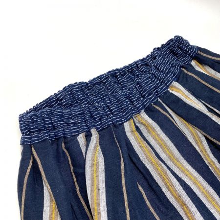  儀右エ門 スカート サイズ フリー レディース ネイビー×グレー