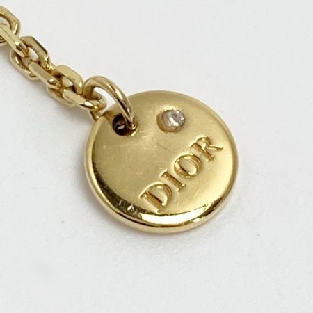  Christian Dior クリスチャンディオール Petit CD ダブルネックレス PETIT CD Double ゴールド GP×ラインストーン 箱・布袋有