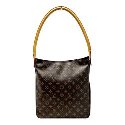☆☆ LOUIS VUITTON ルイヴィトン モノグラム ルーピング M51145 ブラウン ハンドバッグ レディース ゴールド金具 Bランク
