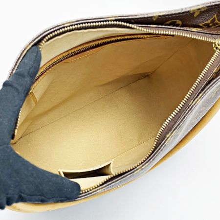  LOUIS VUITTON ルイヴィトン モノグラム ルーピング M51145 ブラウン ハンドバッグ レディース ゴールド金具