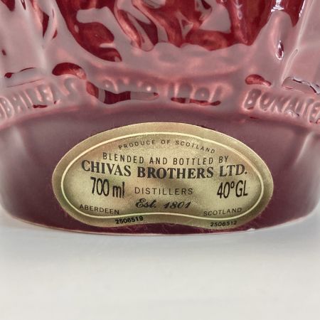  CHIVAS BROTHERS ロイヤルサルート 21年 赤 陶器 古酒 700ml 布袋有 ROYAL SALUTE 未開栓