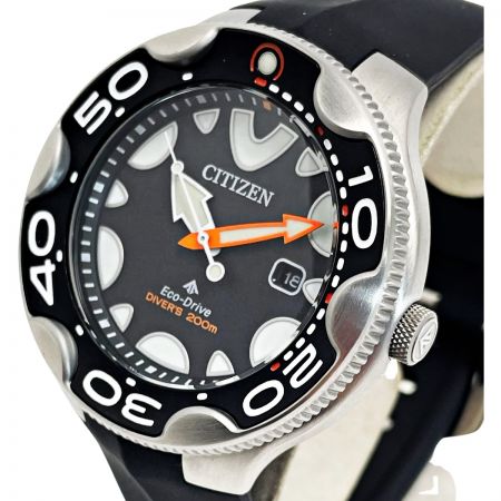  CITIZEN シチズン エコドライブ E168-S128706 ブラック系 ソーラー ステンレススチール 樹脂 メンズ 腕時計 箱有