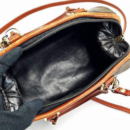  FENDI フェンディ ペカン ブラウン ミニボストンバッグ レディース ゴールド金具 ストラップ有