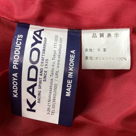  KADOYA レザージャケット 牛革 サイズ M レディース ブラック