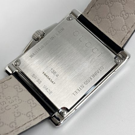  GUCCI グッチ Gタイムレス レクタンブル 138.4 ブラック クォーツ メンズ 腕時計 箱・取説有