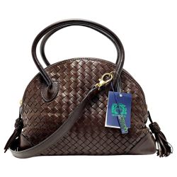 ☆☆ BOTTEGA VENETA ボッテガヴェネタ 2WAYショルダーバッグ ブラウン ストラップ付 レザー レディース ゴールド金具 Aランク