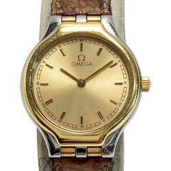 ☆☆ OMEGA オメガ デビル 595 0101 ゴールド クォーツ レディース 腕時計 De Ville Cランク