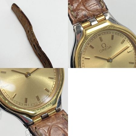  OMEGA オメガ デビル 595 0101 ゴールド クォーツ レディース 腕時計 De Ville