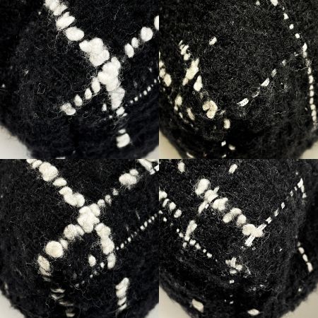  CHANEL シャネル シャネル22 ブラック×ホワイト ショルダーバッグ ハンドバッグ ツイード レディース ポーチ有