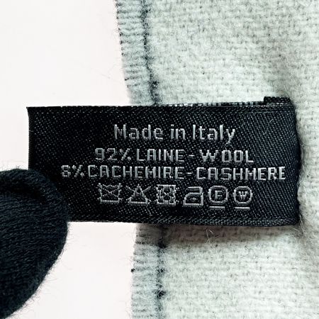  CHANEL シャネル ココマーク ブラック×ホワイト マフラー カシミヤ×ウール リバーシブル