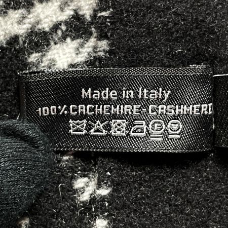  CHANEL シャネル ストール ブラック系 ギンガムチェック ウール×カシミヤ レディース