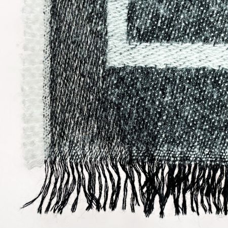  CHANEL シャネル ストール グレー ココマーク カシミヤ82％ シルク18% レディース