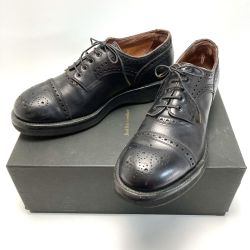 ☆☆ foot the coacher ウィングチップシューズ サイズ 9 メンズ ブラック Cランク