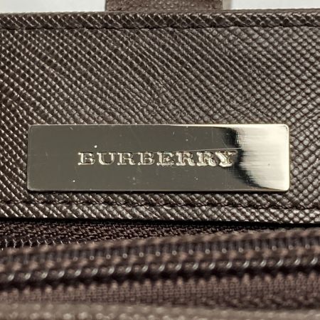  BURBERRY バーバリー ノバチェック トートバッグ ベージュ×ブラウン キャンバス/レザー ハンドバッグ