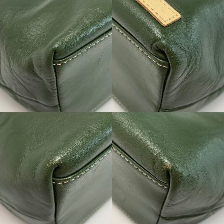  Somes Saddle ソメスサドル ハンドポーチ モスグリーン レザー 袋有