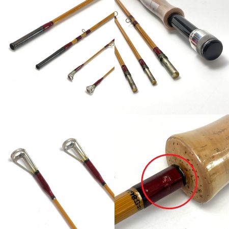  HARDY ハーディー バンブーフライロッド IF586649 パラコナ レッドトレッドマーク ＃5 8’ ツートップ 竿袋・ケース付き