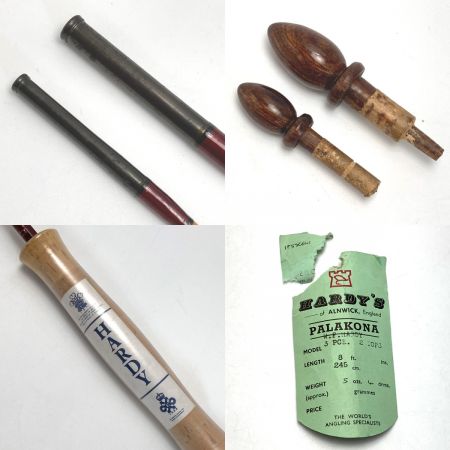  HARDY ハーディー バンブーフライロッド IF586649 パラコナ レッドトレッドマーク ＃5 8’ ツートップ 竿袋・ケース付き