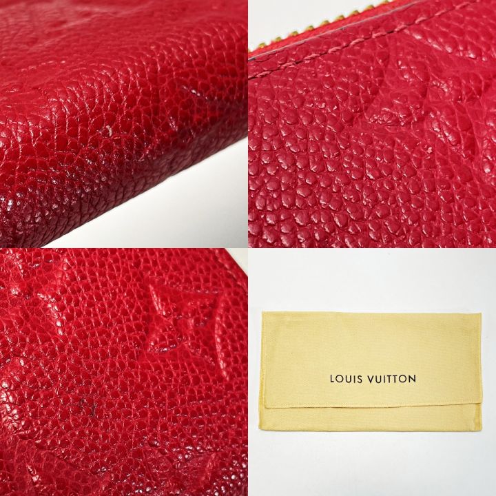 LOUIS VUITTON ルイヴィトン ポルトフォイユ・クレマンス 長財布 M61701 レッド モノグラム アンプラント レディース  布袋有｜中古｜なんでもリサイクルビッグバン