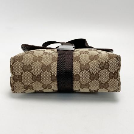  GUCCI グッチ GGキャンバス ボディバッグ 131236 キャンバス×レザー ウエストバッグ 布袋有