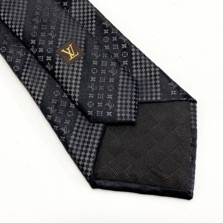 LOUIS VUITTON ルイヴィトン クラヴァット・パーティー モノグラム ネクタイ ブラック シルク｜中古｜なんでもリサイクルビッグバン