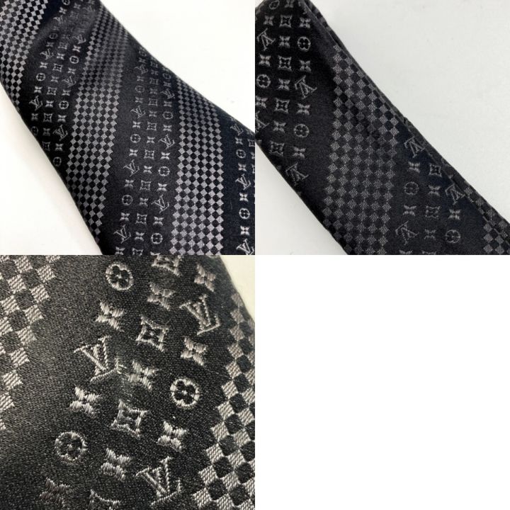 LOUIS VUITTON ルイヴィトン クラヴァット・パーティー モノグラム ネクタイ ブラック シルク｜中古｜なんでもリサイクルビッグバン