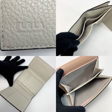  FURLA フルラ レザー WP00241 BX0335 ピンク×ベージュ 3つ折り財布 レディース 袋有