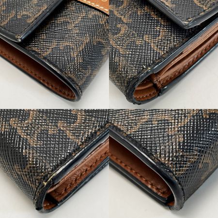 CELINE セリーヌ トリオンフ ブラウン 3つ折り財布 レディース ゴールド金具