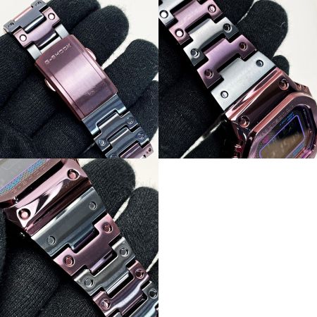  CASIO カシオ G-SHOCK フルメタルスクエアモデル GMW-B5000PB-6JF パープル系 電波ソーラー メンズ 腕時計 箱有