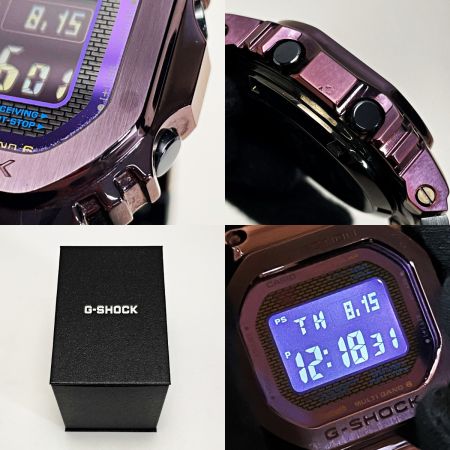  CASIO カシオ G-SHOCK フルメタルスクエアモデル GMW-B5000PB-6JF パープル系 電波ソーラー メンズ 腕時計 箱有