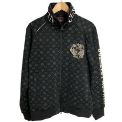 ☆☆ VANSON バンソン MONSTER MACHINE モノグラム柄 ジャケット ジャージ サイズ L メンズ ブラック Bランク